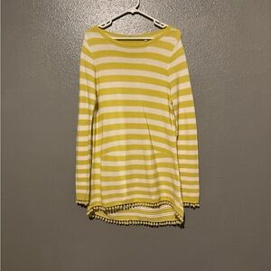 Soft Surroundings Yellow and White Striped Tunic